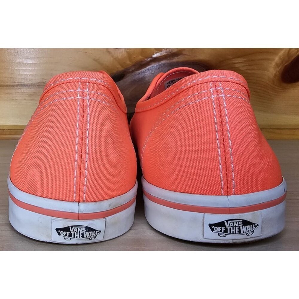 Vans Unisex Neon Orange No laces Mens 5.5 Woman 7 Shoes Sneakers - Picture 4 of 12
